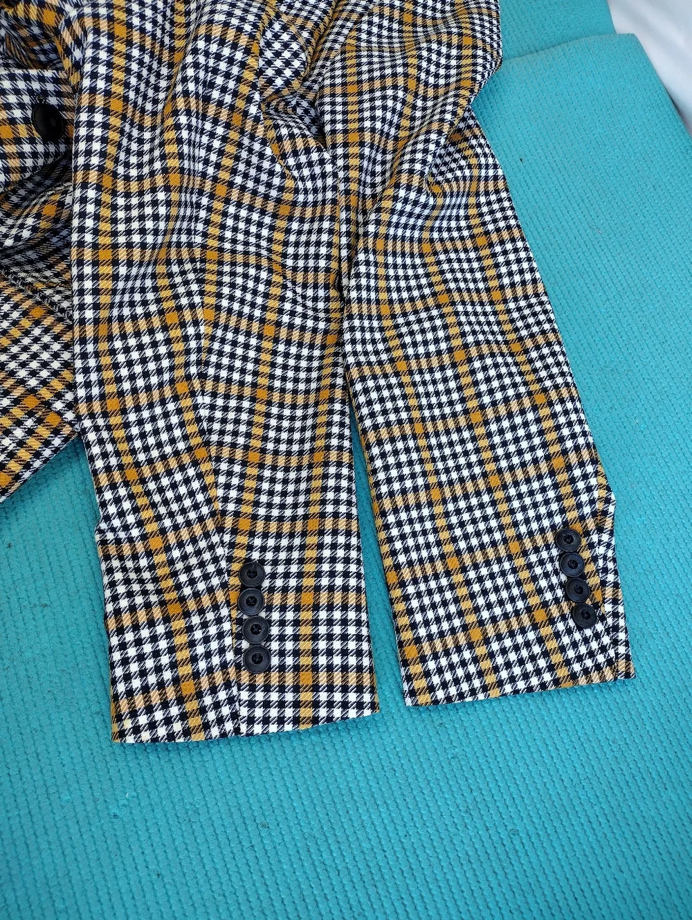 Zara Man Lined Blazer Jacket Two Front Buttons Multicolor Men's Size 42